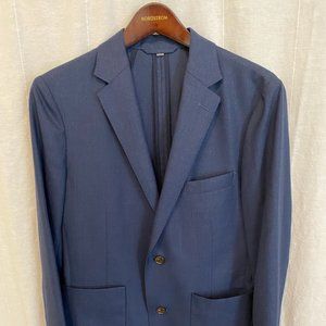 Unconstructed Italian Wool Blazer - Bright Navy